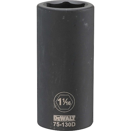 Dewalt Deep Impact Socket, 3/4 IN DR, 1-1/16 SAE DWMT75130OSP