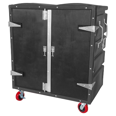 Myton Industries Security Transfer Truck, 34 cubic ft., BLK, Caster Dia.: 6" RTC-4829H6SP BLK