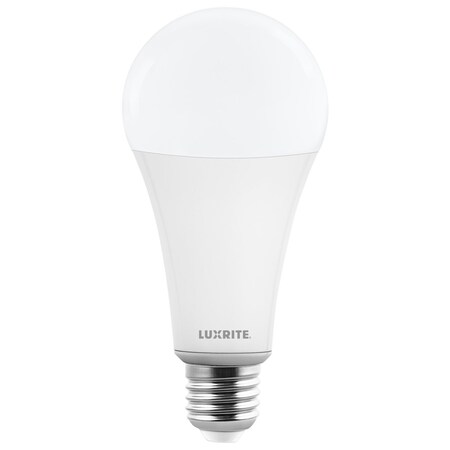 Luxrite A23 LED Light Bulb, E26 Base Bulb, 33 Watts, 4000 Lumens, Dimmable, 2700K Warm White Light LR21455