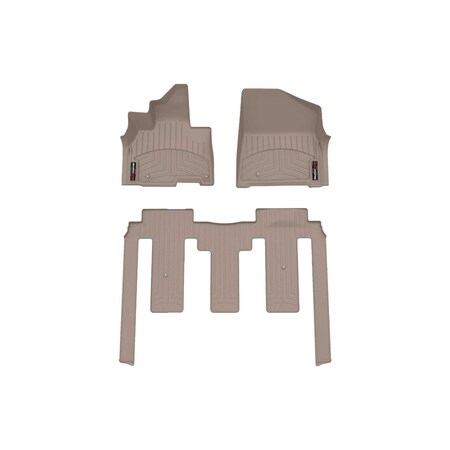 Weathertech Tan  Front and Rear Floorliners, 2025 KIA  Carnival 451911-1-2