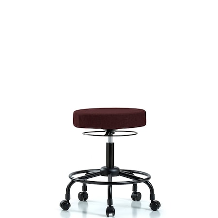 Blue Ridge Ergonomics Desk Stool, Fabric, RT, Casters, Bur BR-FDHSO-RT-RC-F41