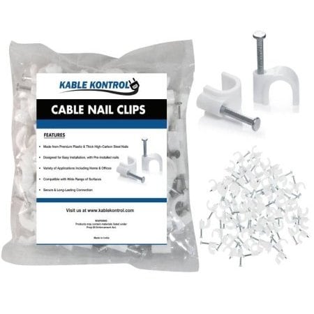 Kable Kontrol Cable Clip, PVC, 16 mm Bundle Dia., White, 12 mm L, 100 PK KK-WNC-16