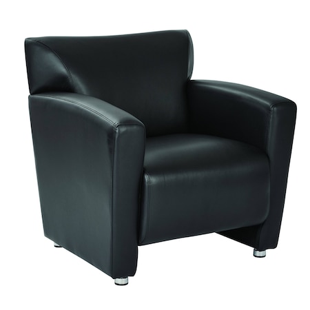 Office Star Collection: Lounge Seating Club Chair, Black Seat, Black Back, 31 1/4" W 29-1/4" L 32" H, Fixed SL2911S-U6