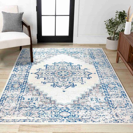 Jonathan Y Inigo Cottage Medallion Blue/Gray 3 ft. x 5 ft. Area Rug BMF107A-3