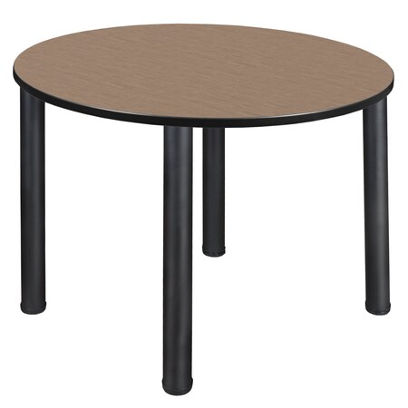 Regency Round Kee Large Breakroom Table, 48 in W, 48 in L, Noble Oak TB48RNDNOBPBK