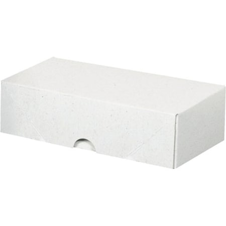 Partners Brand 7 in x 3 1/2 in x 2 in Stationery Folding Cartons, White, Fiberboard, 200 PK BCF22