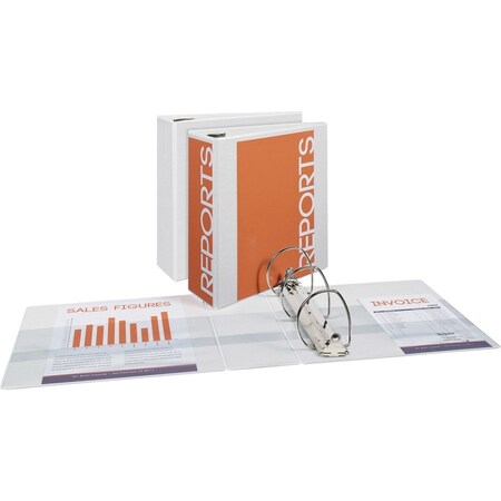 Avery reg Durable View Binders EZD Rings, White, 3PK AVE09801BD