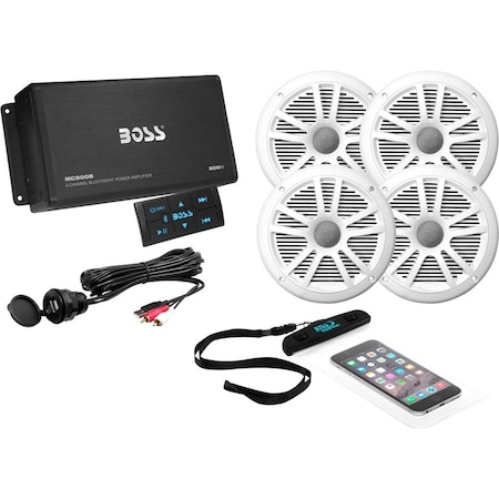 Boss Audio ASK904B.64 Channel Bluetooth Amplifier with 4 Speakers ASK904B.64