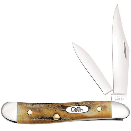 Case 0 Pocket Knife, 5220 Stainless Steel Blade, 2Blade 48