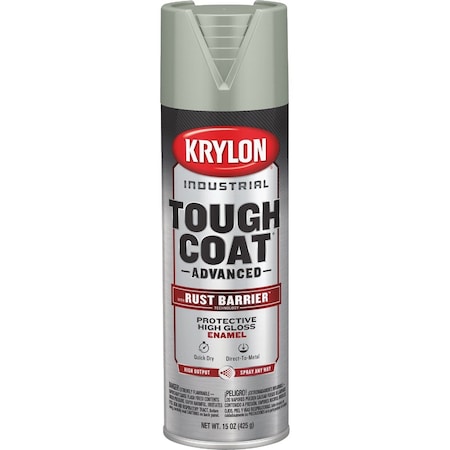 Krylon Industrial Tough Coat 15 Oz. Gloss Light Machinery Gray Rust Barrier Spray Enamel K00839008