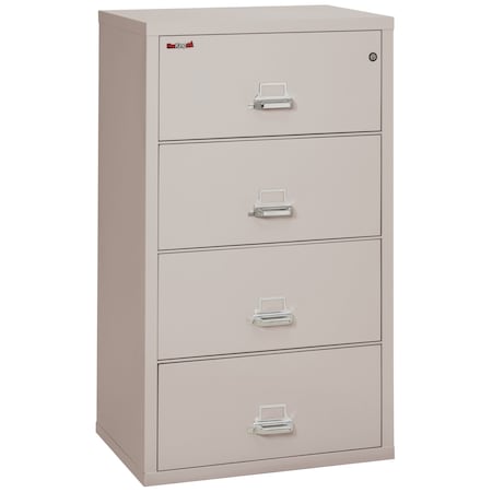Fireking 4 Drawer, 1 Hr Fire & Impact Rated, 31" Wide Lateral Platinum 4-3122-CPL