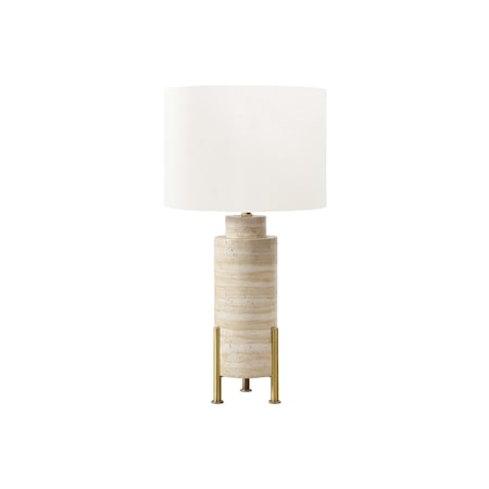 Monarch Specialties Lighting, 30"H, Table Lamp, Beige Resin, Ivory / Cream Shade, Transitional I 9928