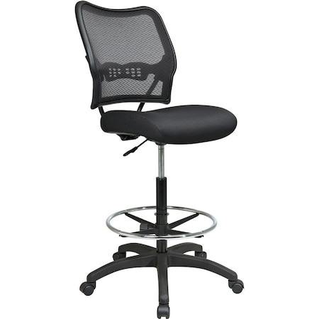 Office Star Mesh Drafting Chair, 27-1/2" to 32-1/2", No Arms, Black 13-37N20D