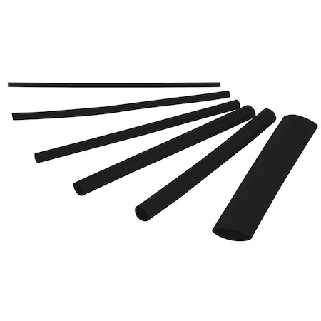 Gardner Bender Heat Shrink Tube, 2:1 I.D. Shrink Ratio, Black, 4 in HST-ASTB