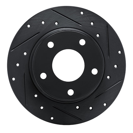 Dynamic Friction Co DFC Brake Rotor - Drilled and Slotted - Black 633-67115R