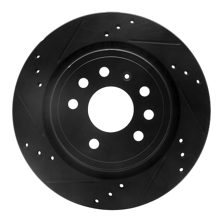 Dynamic Friction Co DFC Brake Rotor - Drilled and Slotted - Black 633-65018L