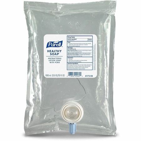 Purell Hand Soap, Series CS2, 1,000 mL, Lotion, Pleasant, Antibacterial, Antimicrobial, 8 PK 4173-08