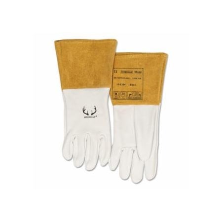 Deersosoft Deerskin/Split Cowhide MIG/TIG Welding Gloves, Small, Pearl, 12PK 283-10-2304S