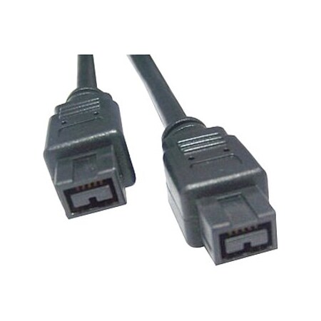 Micro Connectors 15 ft. FireWire IEEE 1394B 9P-9P Cable, Black E07-245
