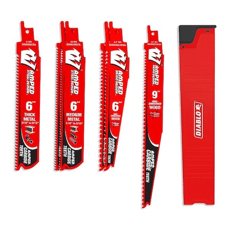 Diablo Tools AMPED Reciprocating Blade Set, 6 Pieces - DS006SCA