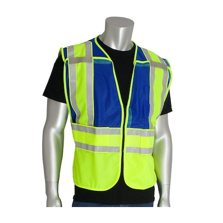 Pip Safety Vest, ANSI 107 P2, Blue, M-XL 302-PSV-BLUNL-MD/XL