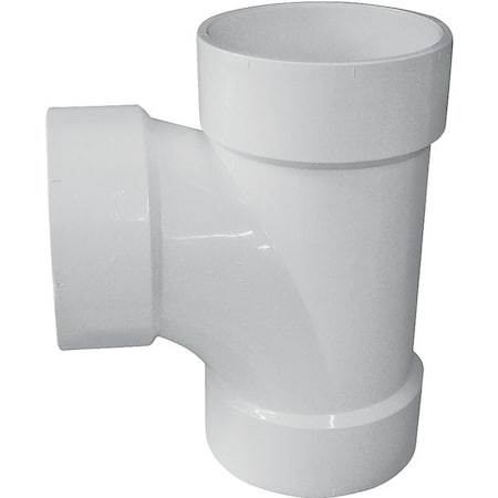 Genova IPEX Sanitary Pipe Tee, 4 in, Hub, PVC, White, SCH 40 Schedule 192154L