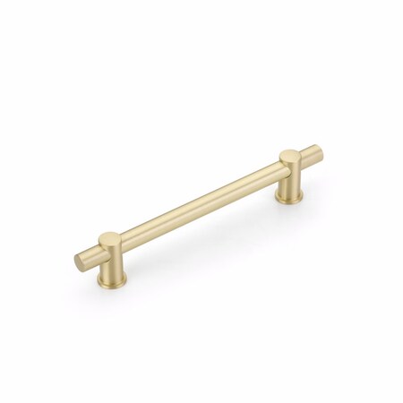 Schaub 6in Center to Center Fonce Bar Cabinet Pull Satin Brass Finish 426-SB