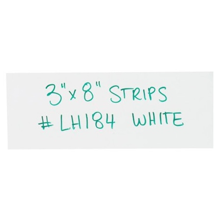 Bsc Preferred 3 x 8'' White Warehouse Labels - Magnetic Strips, 25PK LH184