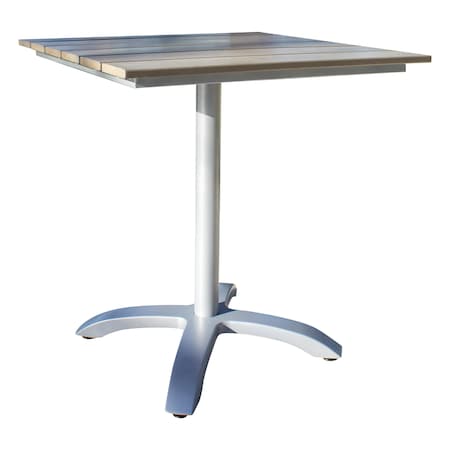 Hospitality Rattan Patio Ultra 28 Slatted Artificial Wood Table 895-1464-WW