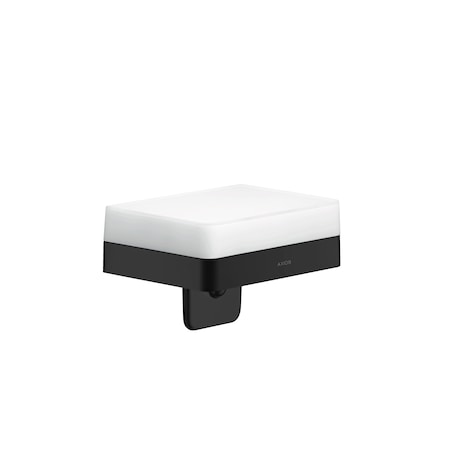 Axor Universal SoftSquare Soap Dispenser with Shelf in Matte Black 42819670