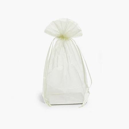 Nashville Wraps Ivory Square Gusseted Sheer Bag, 4x4x10, 10PK GHB441IV