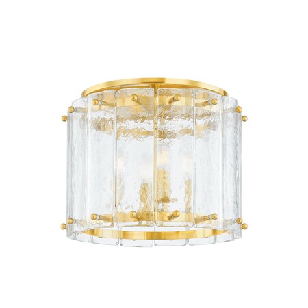 Corbett Lighting Rio 4 Light Flush Mount 16.75 In. Vintage Polished Brass 375-17-VPB