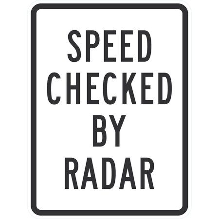 Lyle Speed Checked By Radar, 18x24, Non-Reflective, White G-10864-NA_18x24