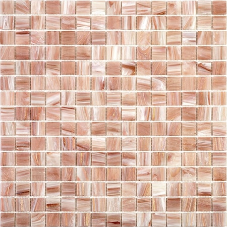 Apollo Tile Celestial 12 in. x 12 in. Glossy Linen Beige Glass Mosaic Wall and Floor Tile 20 sqft/case, 20PK APLST88BG305A