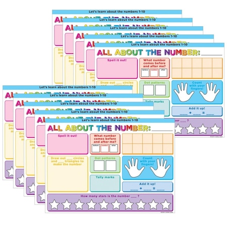 Ashley Productions All About the Number Smart Poly Poster Mat, 10PK ASH97029