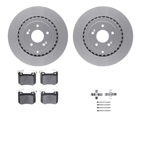 Dynamic Friction Co DFC GEOSPEC Coated Rotors with 5000 Brake Pads - Ceramic and Hardware 4512-21081