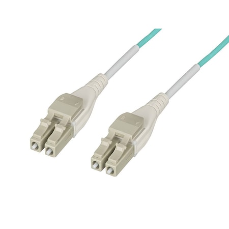 Monoprice OM3 Fiber Optic Cable - Reverse Polarity LC/LC Uniboot  UL  50/125 Type  10GB  Aqua  1m  Corning 43103