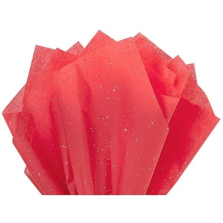 Nashville Wraps Ruby Red Glitter Tissue Paper, 20x30, 200PK GS1002