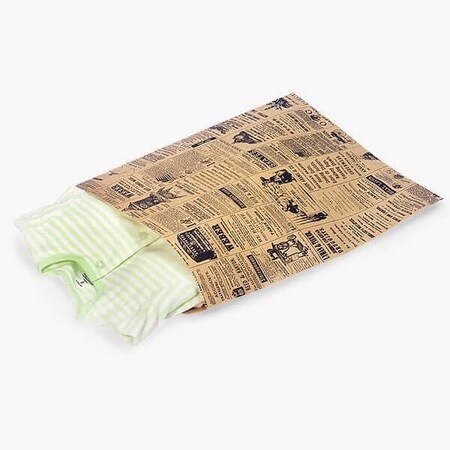 Nashville Wraps Newsprint Kraft Paper Merchandise Bags, 12x15, 500PK MB3NP