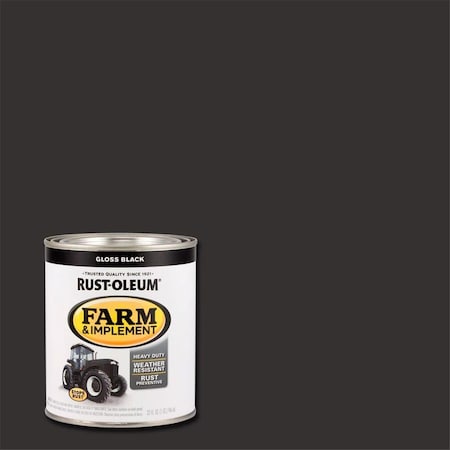 Zinsser Rustoleum Farm Paint, Gloss Black - 1 qt. 280104