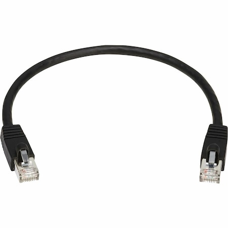 Eaton Tripp Lite Series Cat8 40G Snagless SSTP Ethernet Cable RJ45 M/M, PoE, Black, 1 ft. 0.3 m N272-F01-BK