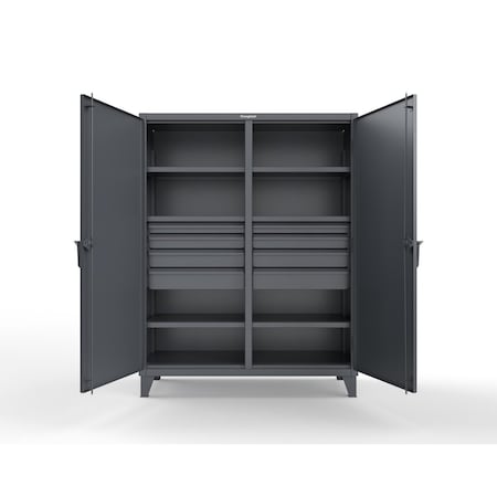 Strong Hold 12 GA Industrial Double Shift Cabinet - 8 Drawers 56-DS-246-8DB