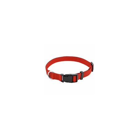 Pet Expert Dog Collar, Adjustable, Red Nylon, Quadlock Buckle, 3/8 x 8 to 12-In. PE223998