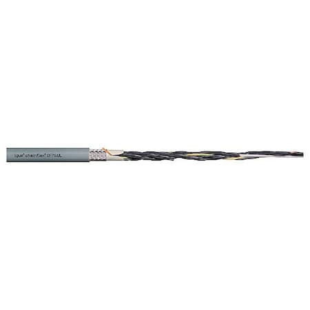 Chainflex Control Cable, 18 C, Gray, PUR, 1,000 V, Order by the Foot CF78-UL-05-18