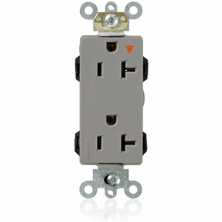 Leviton Straight Blade Receptacle, 5-20R, 20 A, 125V AC, Flush Mount, Isolated Ground M1636-IGG
