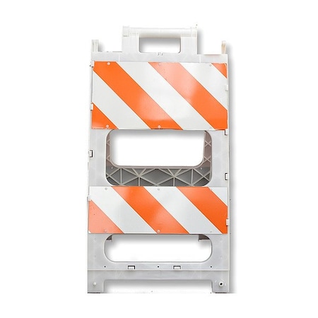 Plastx TrafficBarricade, White, 24-1/2inW 97-01-502