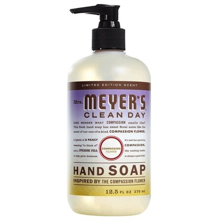 Mrs. Meyers Clean Day Clean Day Hand Soap, Liquid, Compassion Flower, 12.5 fl-oz Bottle 11306