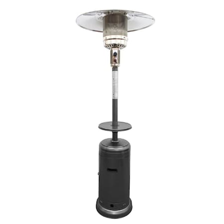 Homeroots 48000 BTU Silver Steel Propane Cylindrical Pole Standing Patio Heater 480566