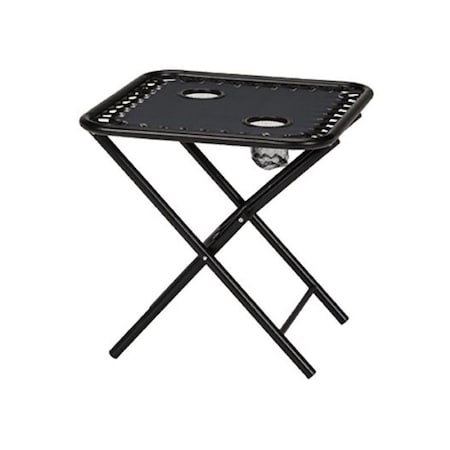 Woodard Sunny Isles Folding Side Table with 2 Cup Holders for Zero Gravity Chair, Navy Blue 270115