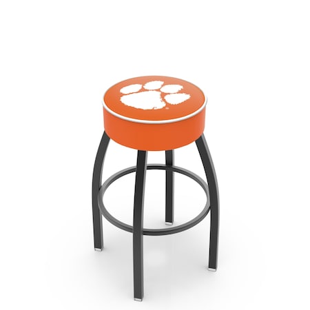 Holland Bar Stool Co 30" 4" Clemson Cushion Seat, Blk Wrinkle Base Swivel Bar Stool L8B130Clmson